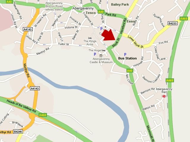 Map for Aromatherapy in Abergvaenny